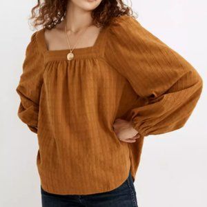Madewell Square Neck Bubble Sleeve Top
